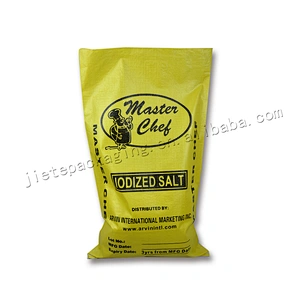 2018 china hot sale 100% virgin plastic salt bag yellow pp wove packing bag
