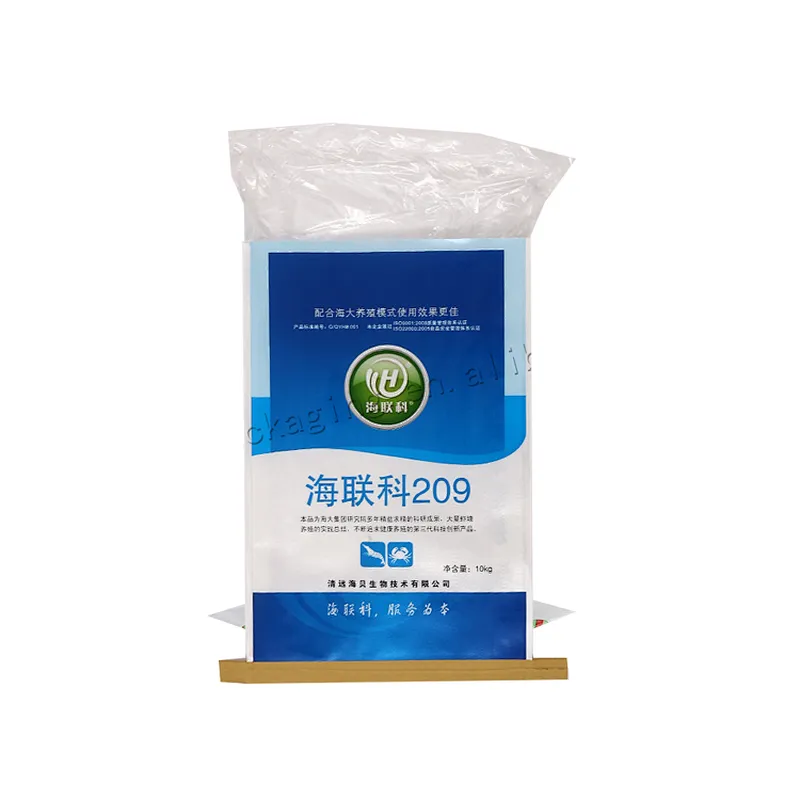 Professional manufacture 10kg fish and halobios plastic feed bag