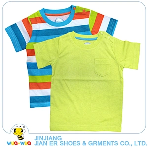 Fashion stripe design summer baby boys cotton print t shirt