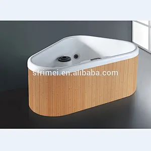 Mini indoor portable triangle whirlpool spa hot tubs for 3 person