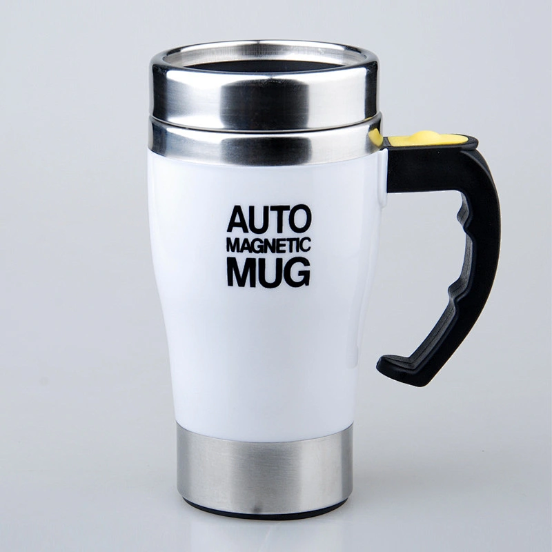 Guangzhou manufactory self stirring auto-mixing coffee and milk mug with handle for home