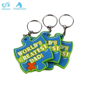 Eco-friendly EN71 3D soft pvc keychain/customized pvc key rings for promotion gift