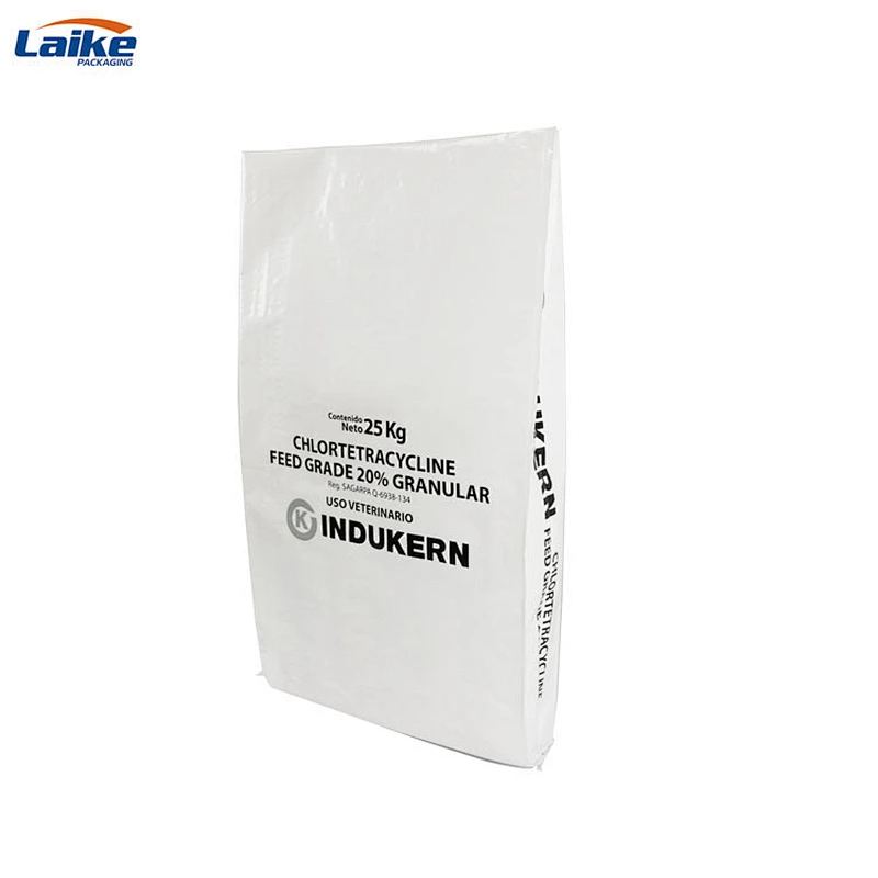 China laminated polypropylene woven feed bag,25kg bag dimension, plastic woven feed bag