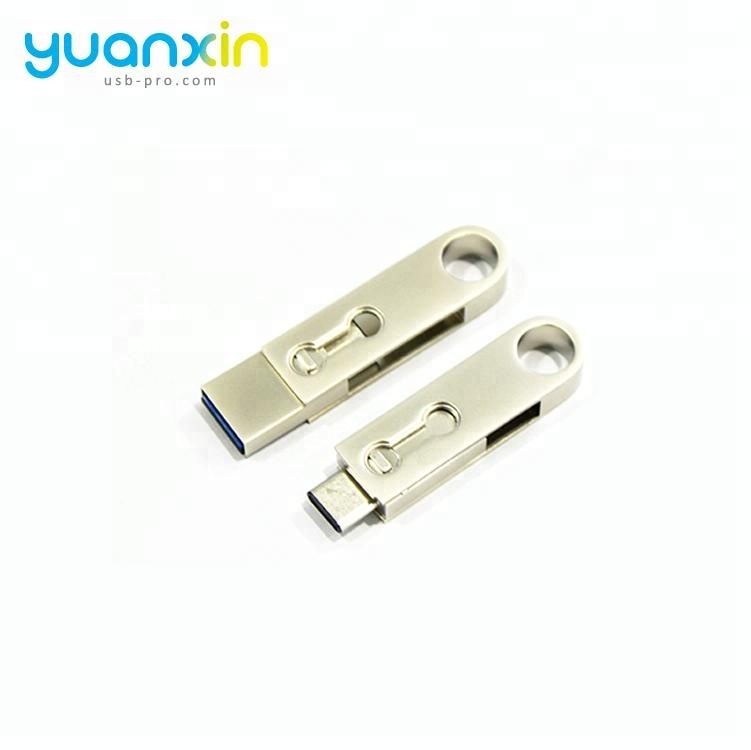 Mini Metal Swivel Android / Type C USB Flash Drive 8GB 16GB 32GB