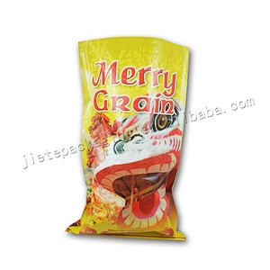 Wholesale customized transparent plastic laminated pp woven rice bag