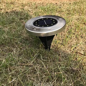 1/4/8PK 8 LED Solar Power Buried disk Light Under Ground Lamp Outdoor Way Garden Deck