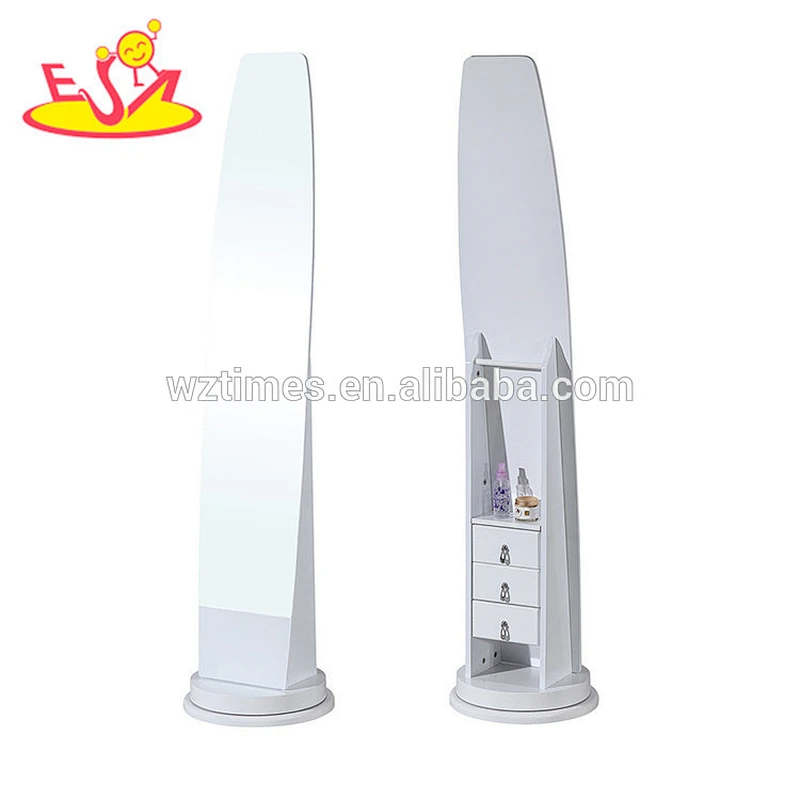 wholesale modern wooden stand up big mirrors with cabinet W08H087