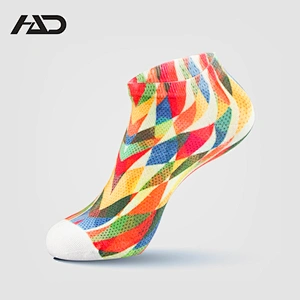High Quality Cotton Unisex Custom Design Colorful Digital Print Ankle Socks