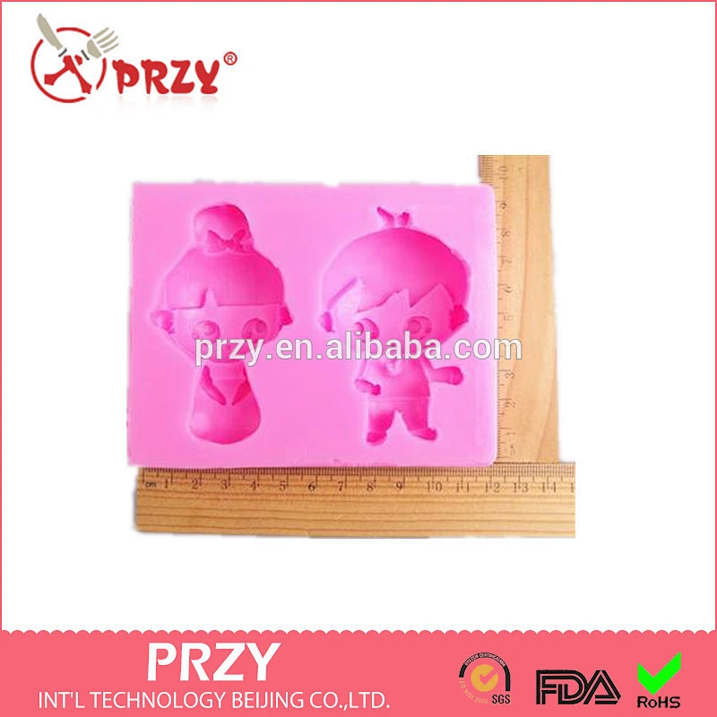 F3030 Small Q married couples full body series handmade chocolate silicone mold fondant cake decorating molds