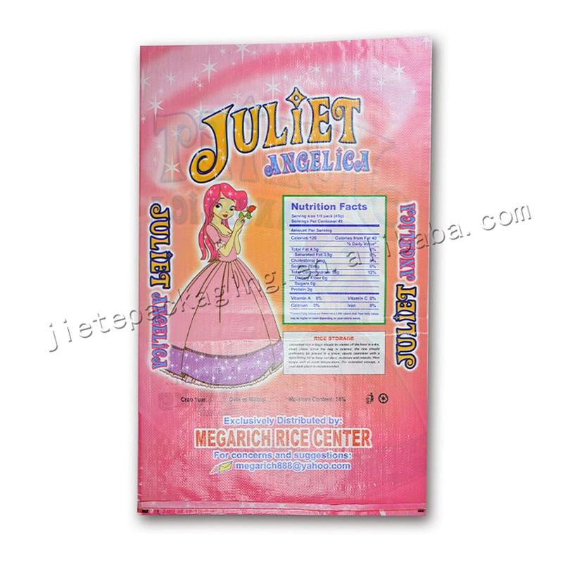 25kg transparent plastic bopp laminated and printing pp woven jasmine rice thailand bag