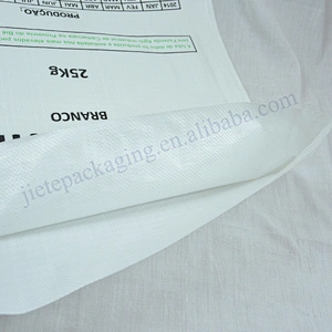 Customized white printed 25kg pp woven flour packaging bag plastic maize sack