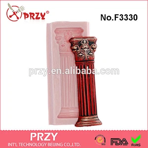 F3330 Silicone Mold Roman Pillar Architecture Column Mold Perfect Mold for Wedding Cake Column Decorations Crafts