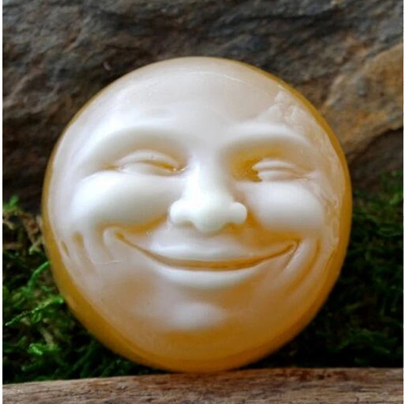 smiling moon silicone soap mold