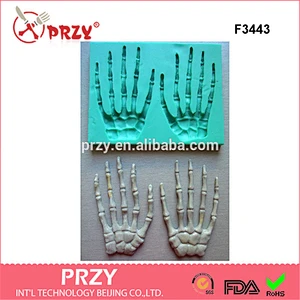 F3443 Skeleton hands fondant cake mould silicone mold for cake decorating