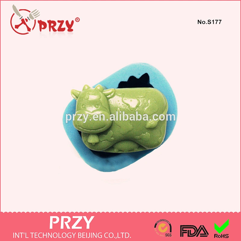 cow shaped cake decoration silicone soap molds wholesale
