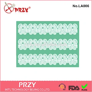 Decorating silicone lace mats for cake