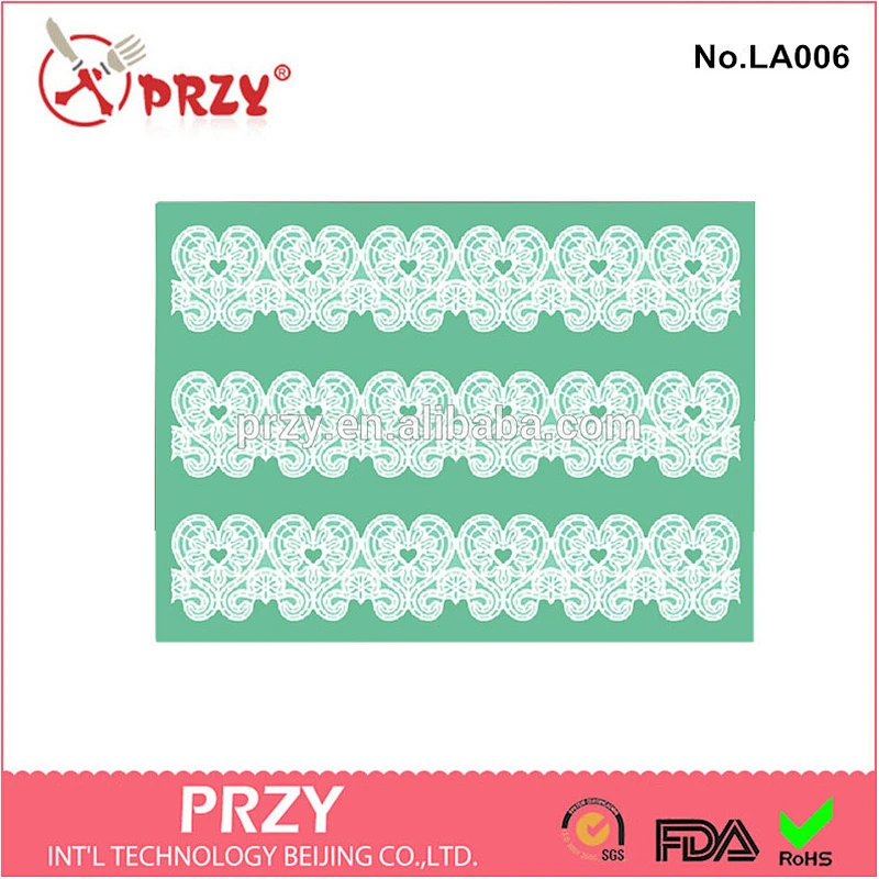 Decorating silicone lace mats for cake