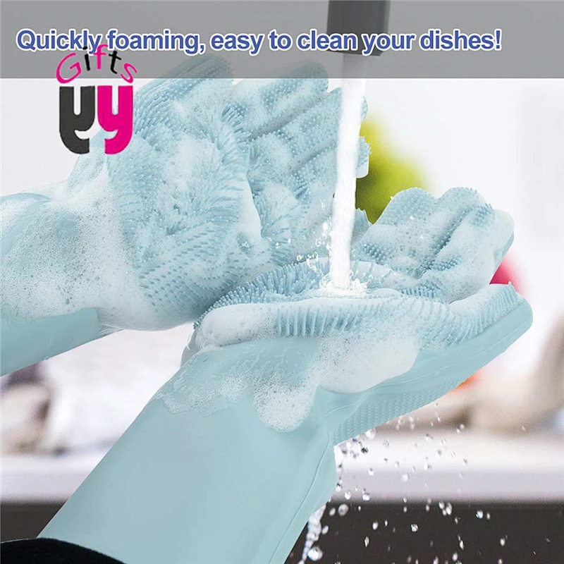 Heat Resistant Silicon Dish Scrubber Glove