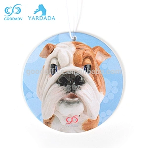 dog shape Hanging Scented paper animal shaped car cardboard air freshener
