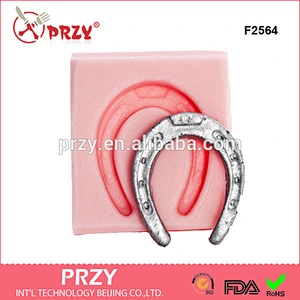 F2564 Horse shoe silicone mold mould/fondant horse shoe mold /western cake decorating mold