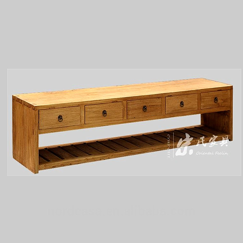 wood color reclaimed wood antique style chinese tv cabinet