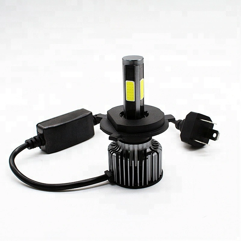 Lightech LED Headlight 4 Sides Mini 4800Lumen HB2 H4 H13 9004 9007 9008 Bulb
