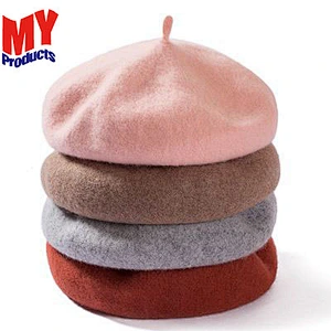 Custom Winter Women Hat Beret Girls Knitted Beanie Winter Hat Bonnet Wool Warm Winter Hat