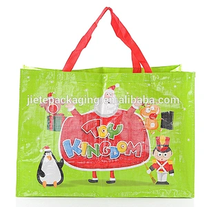 Wholesale reusable color printed shopping plastic pp woven bags
