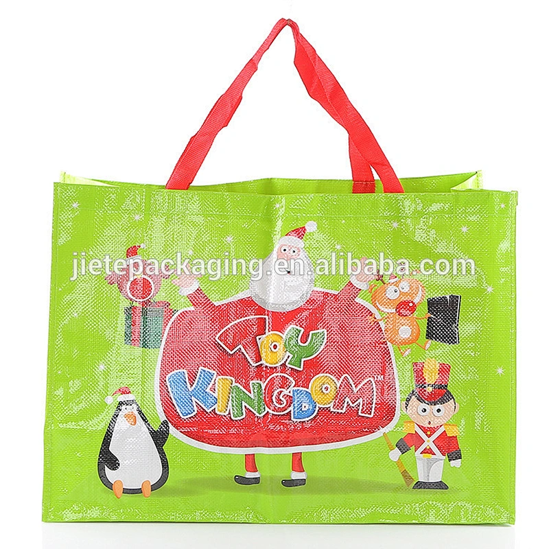 Wholesale reusable color printed shopping plastic pp woven bags