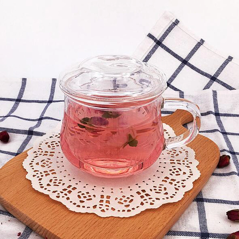 Customized Logo Tea Pot with Infuser 300ml Handmade Heat-resistant Glass Tea Pot China Supplier Hot Sale Borosilicate Glass Pot