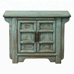chinese antique distressed wooden beside cabinet furniture