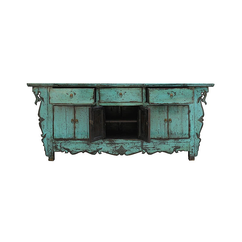 chinese oriental old painted lacquered storage sideboard furniture