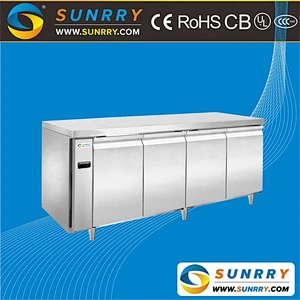 Stainless steel salad bar and buffet cooler/pizza prep table