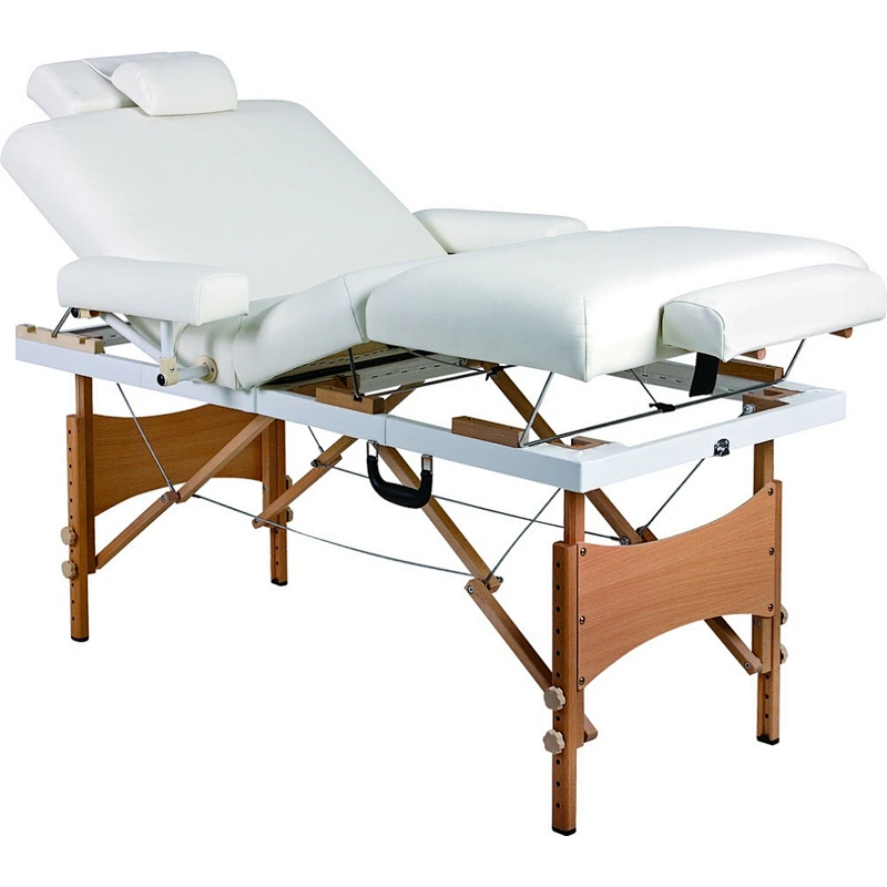 Wooden luxury folding portable massage table outside furniture With 7.5cm thickness foam and Best PU/PVC