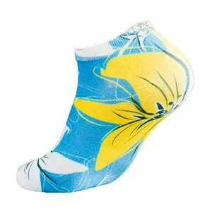 Customized Design Colorful 3D Digital Photo Print Bamboo Yarn Socks