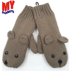 long fingerless gloves/women winter thick knit mittens