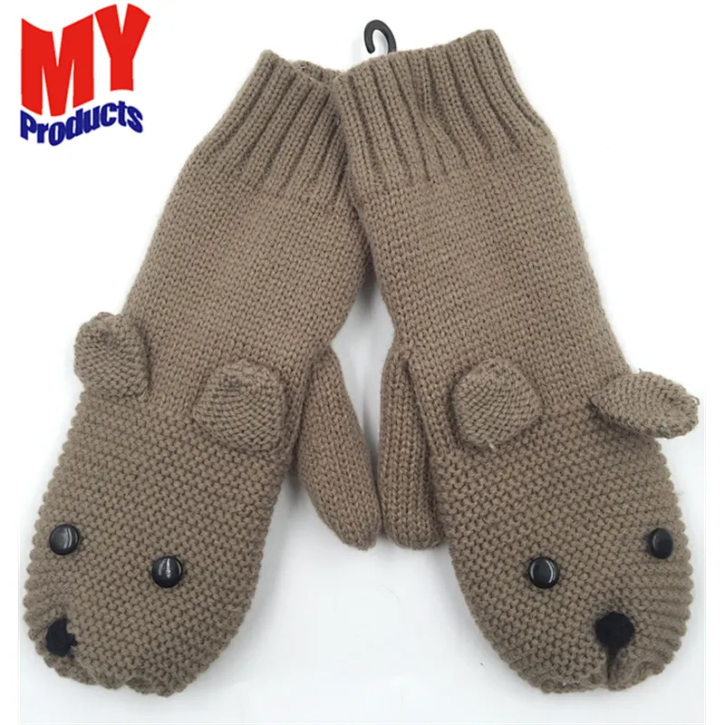 long fingerless gloves/women winter thick knit mittens