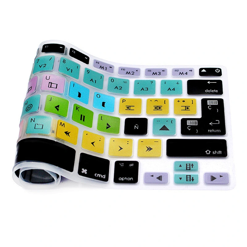 amazon hot sales Avid Media Composer shortcuts keyboard skin Spanish Laptop Keyboard Custom Covers For macbook pro 13