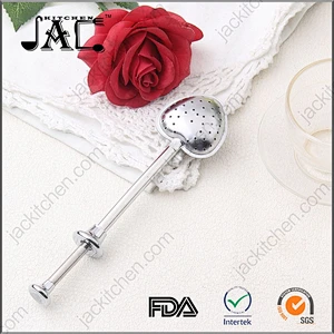 Heart Shape Push Style Tea Infuser Strainer