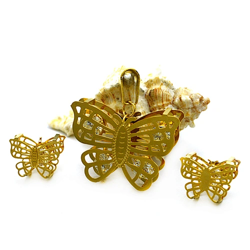 Golden Butterfly jewelry set