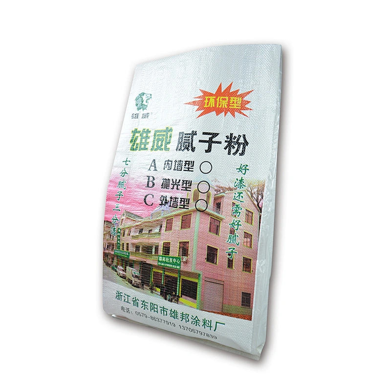 Customized wholesale recycled white plastic pp woven bag for Wall putty powder