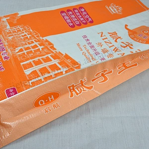 Wholesale 10kg, 25kg plastic pp woven wall putty powder bag for cement,tile adhesive,gypsum