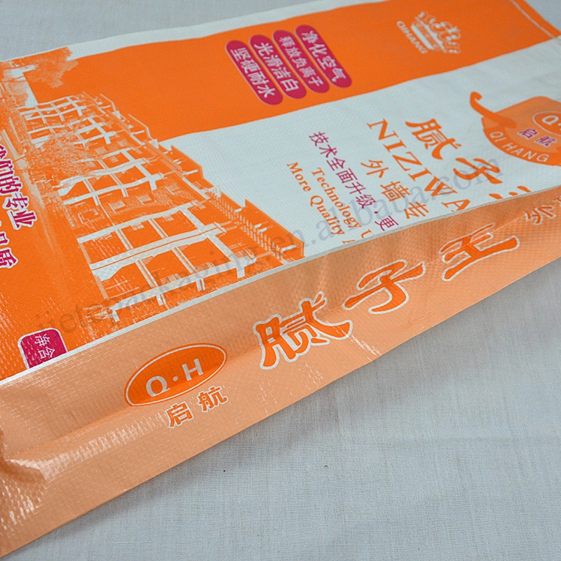 Wholesale 10kg, 25kg plastic pp woven wall putty powder bag for cement,tile adhesive,gypsum