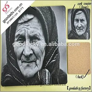 Hot sell MDF table mat with flock dusted paper
