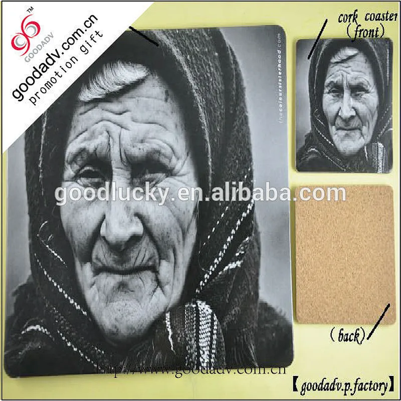 Hot sell MDF table mat with flock dusted paper