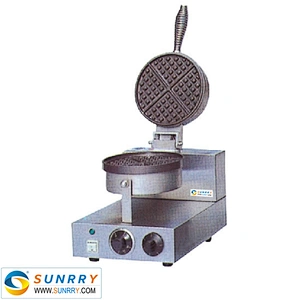 Stainless steel single head belgian waffle maker machine