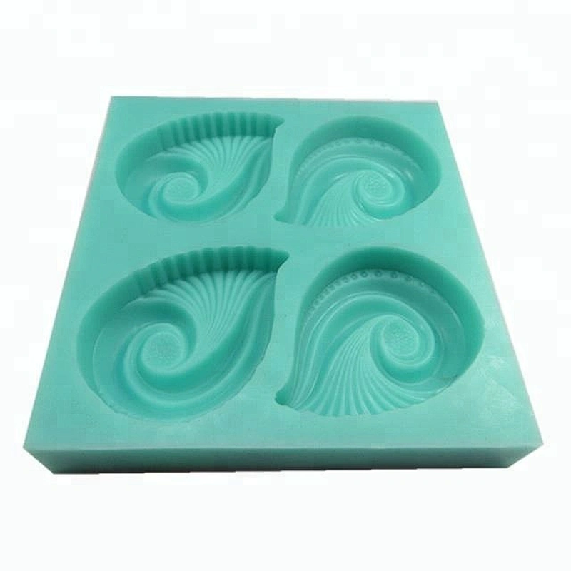 Conch shape Cake mold 4holes Soap silicone molds handmade conch Ice mould