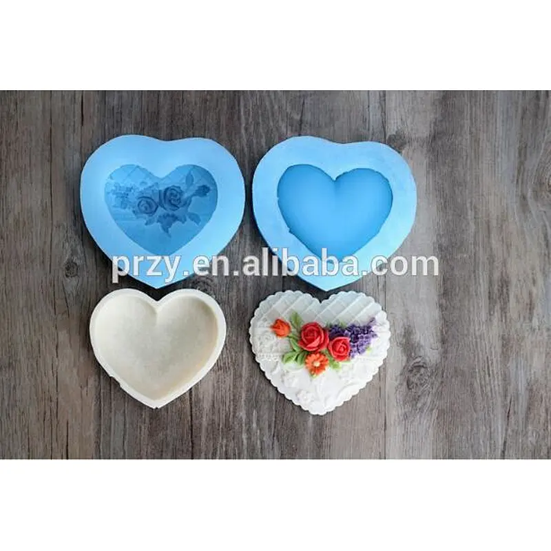 DIY heart-shaped rose box silicone mold chocolate silicone mold Valentine's day gift box of the silicone mold