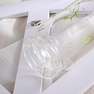 2018 New Product Korea Mushroom Shape Mini Glass Water Drinking Bottle