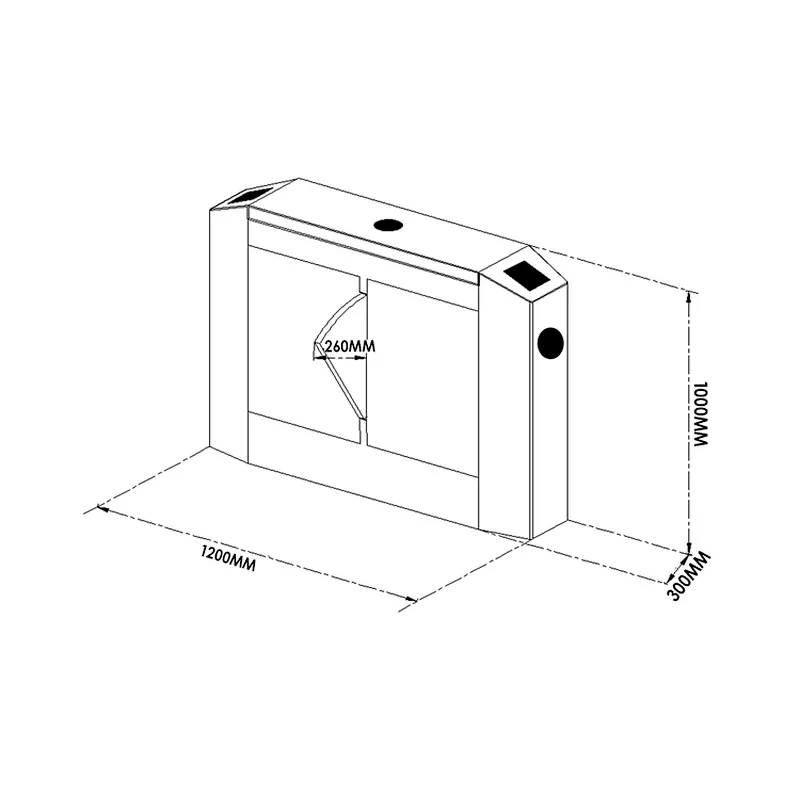 Factory direct OEM security system RFID facial racognition flap barrier turnstile gate